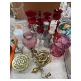 Cranberry and Ruby Glassware