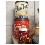 Pretzel, Chip and Tobacco Tins