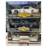 (3) 1:18 Scale Diecast Toy Vehicles