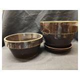 (2) Stoneware Bowls