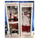 (2) Animatronic Christmas Figurines