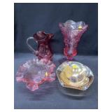 (4) Pieces of Art Glass