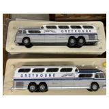 (2) Diecast Tour Buses