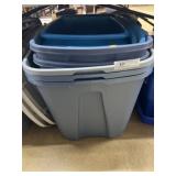 (7) Plastic Storage Totes with Lids