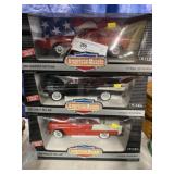 (3) 1:18 Scale Diecast Toy Vehicles