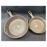 (2) Unsigned Cast Metal Frying Pans