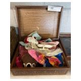 Vintage Doll Clothing with Cigar Box