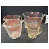 (4) Pyrex Measuring Cups
