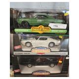 (3) 1:18 Scale Diecast Collector Cars
