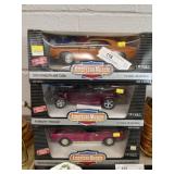 (3) 1:18 Scale Diecast Toy Vehicles