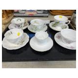 (6) Chinaware Cups and Saucers