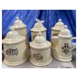 Pfaltzgraff Graduated Canisters with Pitcher