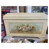 Paint Decorated Wooden Storage Box