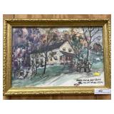 C.X. Carlson Framed Watercolor of Kirk