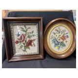 (2) Framed Needlepoints