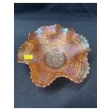 Fenton Bearded Berry Carnival Glass Bowl