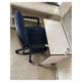 Office Chair & Rolling Work Table