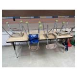 6ft Adjustable Work Table & (4) Chairs