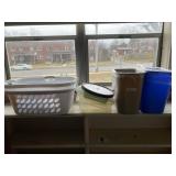 (2) Laundry Baskets & (2) Trash Cans