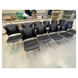 (11) Reflex Stacking Black Plastic Chairs