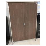 Double Door Simulated Wood Storage Cabinet