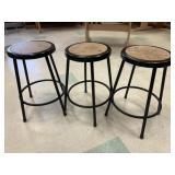 (3) 24" Shop Stools