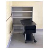 Typing Table & 48" Bookshelf