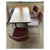 4ft Adj. Student Table w/ Chairs