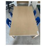 48" Preschool Table w/ 4 Blue Chairs