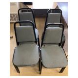 8 Blue Upholstered Chairs