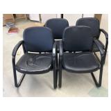 (4) Black Cushioned Chairs