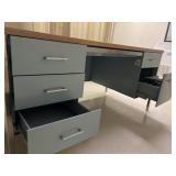 Double Pedestal Metal Office Desk
