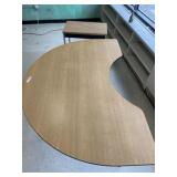 6ft Half Circular Work Table & Side Table