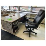 5ft Double Pedestal Desk w/ Chair
