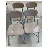 (4) Tan Student Desk Chairs