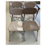 (4) Tan Student Desk Chairs