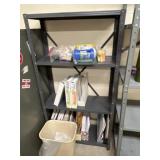 Small Metal Shelving Unit w/ Contents