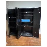 (2) Double Door Steel Storage Cabinets