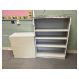 2-drawer Metal File Cabinet & 36"W Shelf Unit