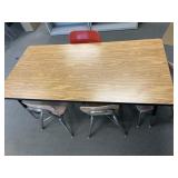 5ft Adjustable Student Table w/ 4 Chairs