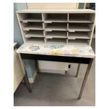 30" Table & File Cabinet