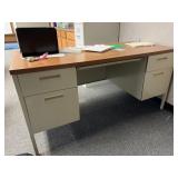 Double Pedestal Metal Office Desk