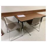 48" Adj. Height Work Table & 2 Chairs