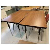 (2) Adjustable Tables w/ 3 Chairs