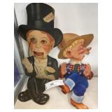 (2) Vintage Die Cut Stand-Ups