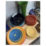 Fiestaware Vase with Dinnerware