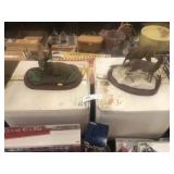 (2) Danbury Mint Whitetail Figurines