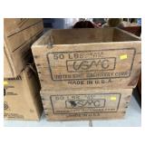 (2) Wooden Hardware Boxes