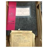 Reprinted Company D History Book, War Rations, etc