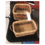 (2) Aaron Glick Folk Art Baskets